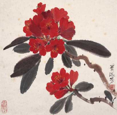 萧淑芳 花卉 单片